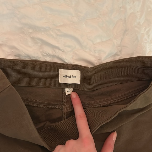 Aritzia Wilfred stretchy brown bootcut pants - Picture 3 of 3